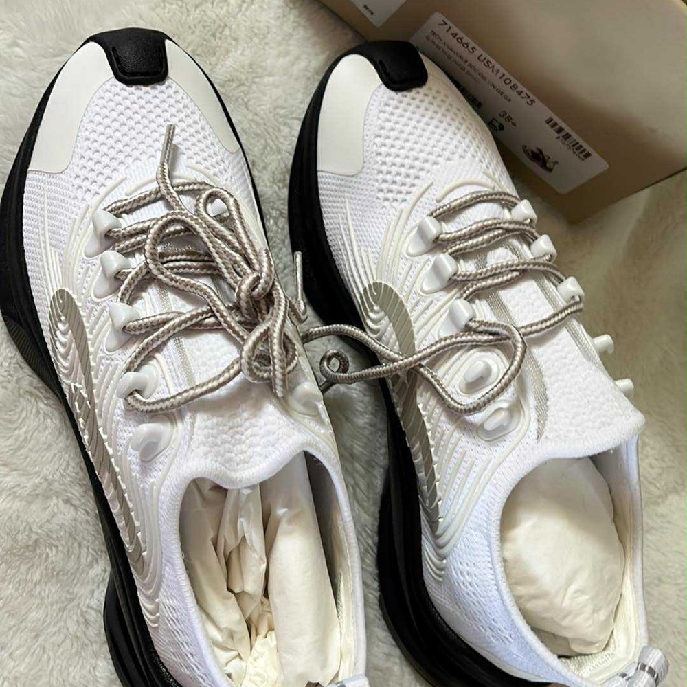 Gucci White and Black Athletic Sneakers